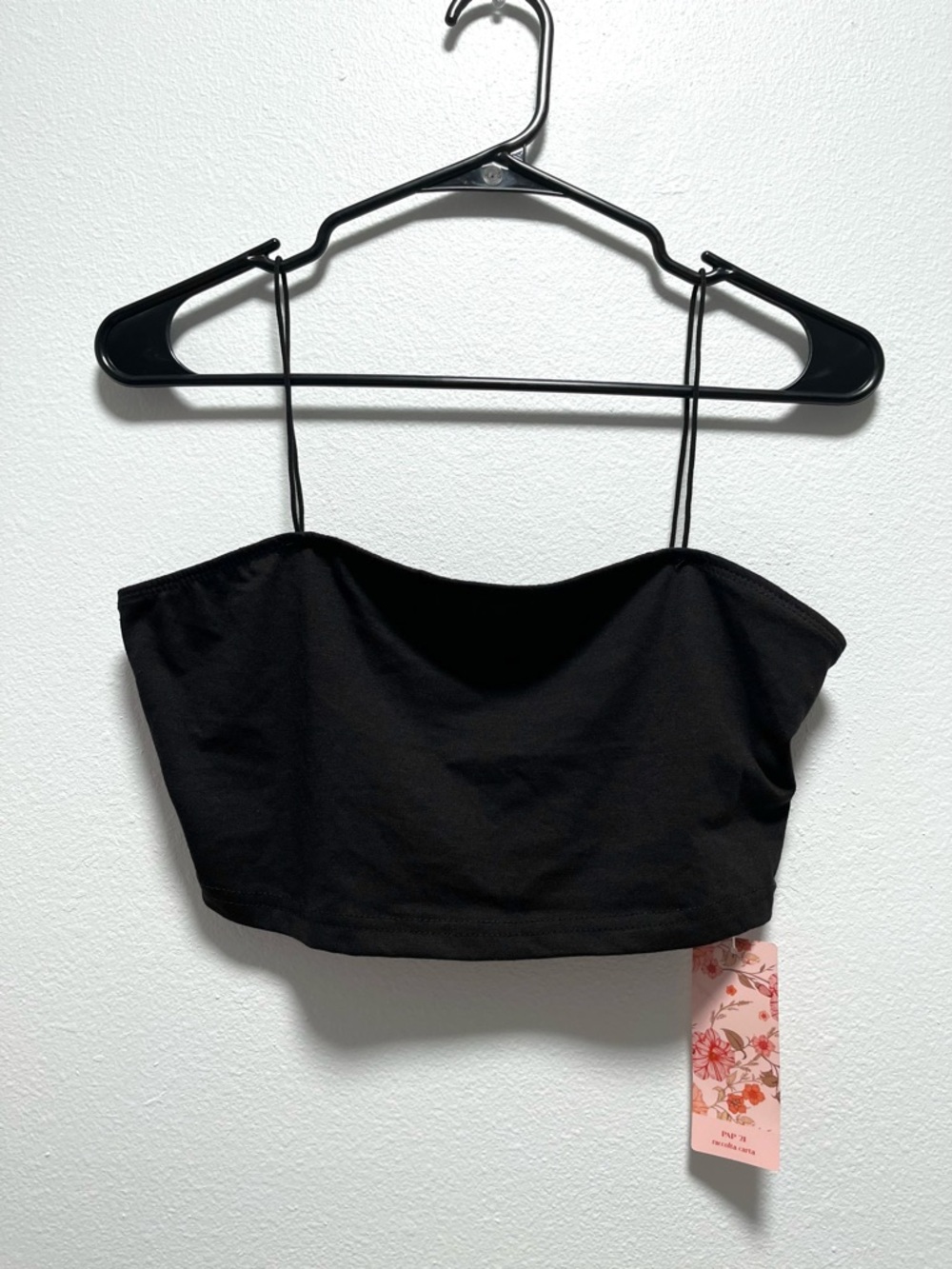 NWT Black Fitted Crop Top Camisole